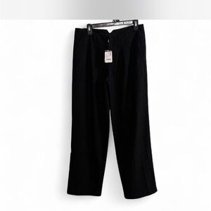 Free People Women’s Black Striped wide leg trousers Pants size 8 NWT